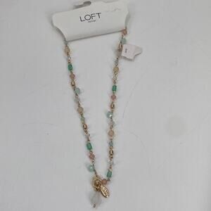 NWT Loft outlet glass pastel beaded necklace